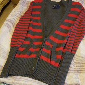 Red and Grey American eagle cardigan